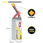 GaoNeng GNB 6S Battery XT60 2200mAh 100C Battery with XT60 Plug RC Air Drone High Discharge C Rating Performance